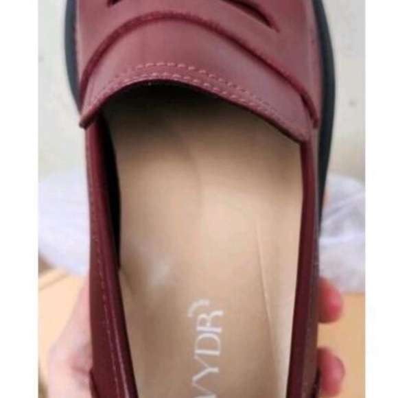 Wydr Studios Tate Burgundy Vegan Loafers - Picture 7 of 9